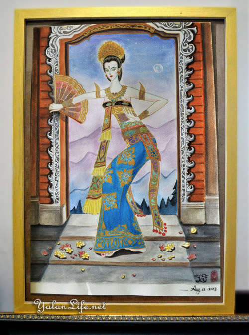Original Watercolour Painting Illustration Balinese Dancer Romanticism Yalan雅嵐文藝博客